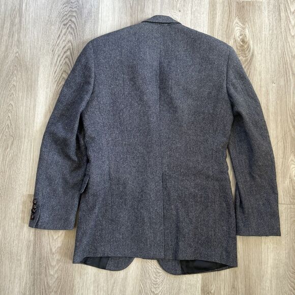 Squire Shop Wool Tweed Blazer Mens Size 38 Gray Made In USA Suit Jacket Vintage - Picture 9 of 11